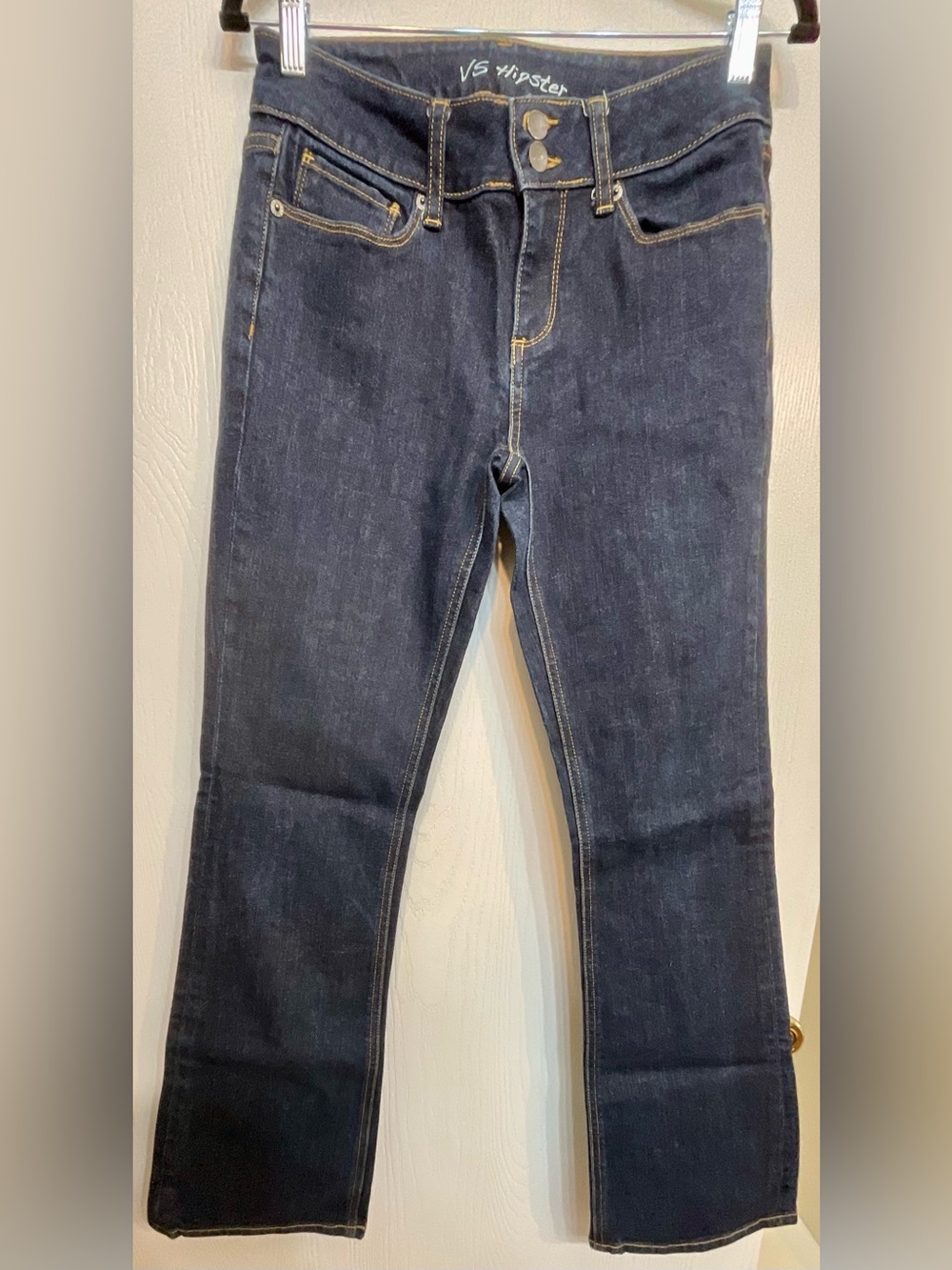 VS HIPSTER-Size 6-NBWT, Bootcut, Dark Wash, Mid Rise, 30” Inseam, 99% Cotton